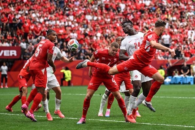 Promise David of Canada, Switzerland v Canada, Group B football match of the FIFA World Cup, WM, Weltmeisterschaft, Fussball 2026 at BC Place, Vancouver, Canada on Wednesday 24 June 2026. Photo: Andrew Cornaga Vancouver Canada Copyright: xAndrewxCornaga x