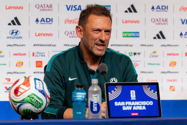FIFA World Cup, WM, Weltmeisterschaft, Fussball 2026 - Australia training and press conference, PK, Pressekonferenz Socceroos coach Tony Popovic during a press conference ahead of their match against Paraguay at the San Francisco Bay Area Stadium in Santa Clara, California, United States, 24 June 2026. Alameda California United States  Copyright: xJasonxHenryx
