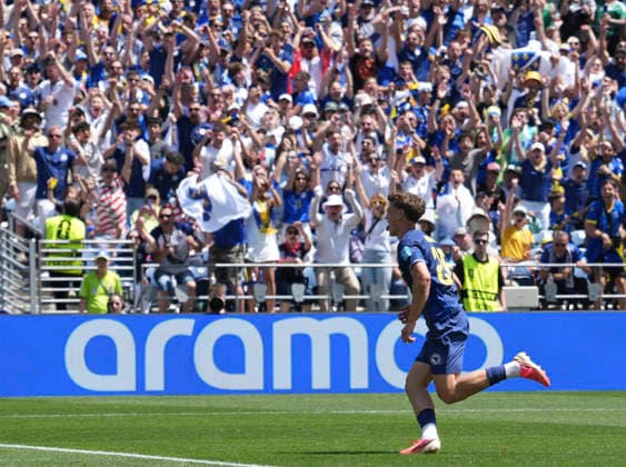 (260625) -- SEATTLE, June 25, 2026 -- Ermin Mahmic of Bosnia and Herzegovina celebrates a goal during the group B match between Bosnia and Herzegovina and Qatar at the 2026 FIFA World Cup, WM, Weltmeisterschaft, Fussball at Seattle Stadium in Seattle, the United States, June 24, 2026. ) (SP)U.S.-SEATTLE-FOOTBALL-FIFA WORLD CUP-GROUP B-BIH VS QAT PengxZiyang 