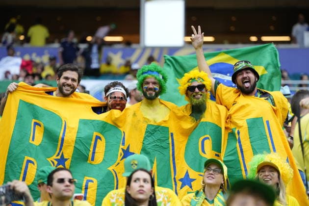 Scotland v Brazil - FIFA World Cup, WM, Weltmeisterschaft, Fussball 2026 - Group C FLORIDA, USA - JUNE 24: Fans of Brazil gather support their team prior the 2026 FIFA World Cup First Stage Group C match between Scotland and Brazil at the Hard Rock Stadium (Miami Stadium) in Miami Gardens, Florida, United States on June 24, 2026. Jose Hernandez Anadolu Florida United States. Editorial use only. Please get in touch for any other usage.  Copyright: x2026xAnadoluxJosexHernandezx
