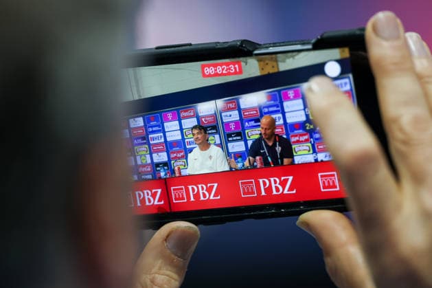Croatia Training And press conference, PK, Pressekonferenz - FIFA World Cup, WM, Weltmeisterschaft, Fussball 2026 ALEXANDRIA, VIRGINIA - JUNE 24: Head coach of Croatia Zlatko Dalic speaks to the media during the press conference of Croatia national football team at training centre at Episcopal High School on June 24, 2026 in Alexandria, Virginia.  IgorxKralj PIXSELL