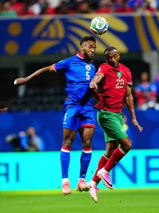 Morocco v Haiti - FIFA World Cup, WM, Weltmeisterschaft, Fussball 2026 - Group C ATLANTA, USA - JUNE 24: Ayoub El Kaabi (20) of Morocco in action against Hannes Delcroix of Haiti during 2026 FIFA World Cup First Stage Group C match between Morocco and Haiti at Mercedes-Benz Stadium (Atlanta Stadium) in Atlanta, Georgia, United States on June 24, 2026. Evrim Aydin Anadolu Georgia United States. Editorial use only. Please get in touch for any other usage.  Copyright: x2026xAnadoluxEvrimxAydinx