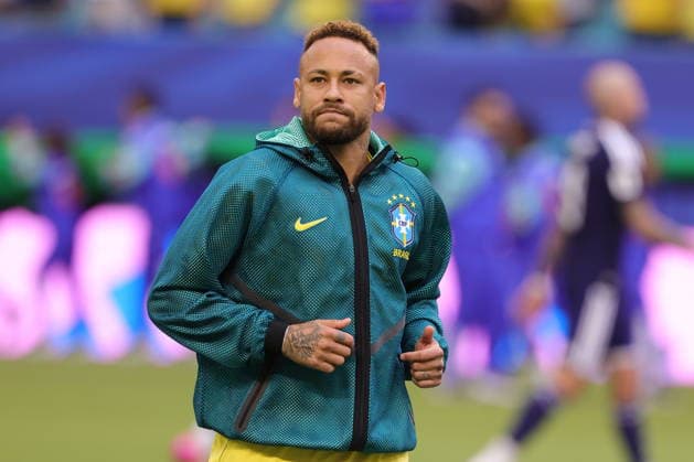 FIFA World Cup, WM, Weltmeisterschaft, Fussball 2026 - Group C - Scotland vs Brazil Neymar of Brazil looks on ahead of the FIFA World Cup 2026 group stage match Scotland against Brazil, in Miami, Florida, USA, 24 June 2026. MIAMI United States  Copyright: xCRISTOBALxHERRERA-ULASHKEVICHx