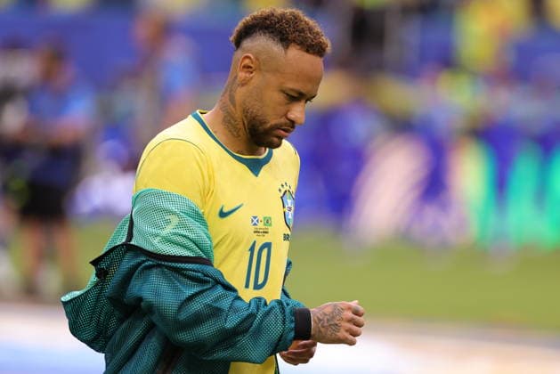 FIFA World Cup, WM, Weltmeisterschaft, Fussball 2026 - Group C - Scotland vs Brazil Neymar of Brazil looks on ahead of the FIFA World Cup 2026 group stage match Scotland against Brazil, in Miami, Florida, USA, 24 June 2026. MIAMI United States  Copyright: xCRISTOBALxHERRERA-ULASHKEVICHx