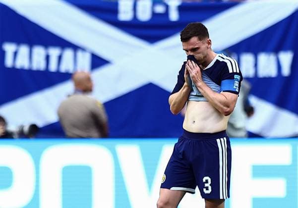 Andy Robertson of Scotland dejected after Brazil score the oprning goal Scotland v Brazil, 2026 FIFA World Cup, WM, Weltmeisterschaft, Fussball Group C, Football, Miami Stadium, Miami, Florida, USA - 24 Jun 2026Miami Miami Stadium Florida (FL) United States of America EDITORIAL USE ONLY No use with unauthorised audio, video, data, fixture lists, club league logos or live services. Online in-match use limited to 120 images, no video emulation. No use in betting, games or single club league player publications.  Copyright: xMichaelxZemanek Shutterstockx 16956031aj