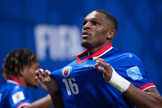 Lenny Joseph of Haiti celebrates after scoring the team s first goal during a FIFA Men’s World Cup 2026 Group Stage football match between Morocco and Haiti at Atlanta Stadium, in Atlanta June 24th 2026 (Photo by Alexandra Fechete SPP)  Copyright: xAlexandraxFechete SPPx Sportspressphoto_SPR175550
