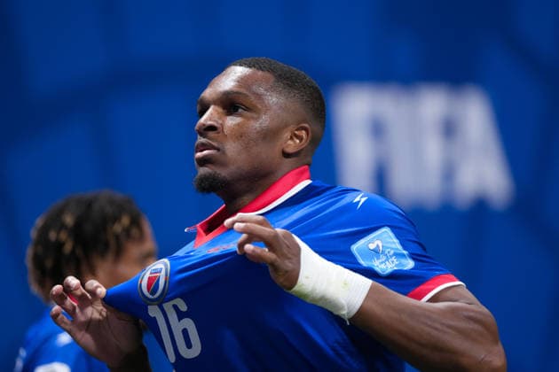 Lenny Joseph of Haiti celebrates after scoring the team s first goal during a FIFA Men’s World Cup 2026 Group Stage football match between Morocco and Haiti at Atlanta Stadium, in Atlanta June 24th 2026 (Photo by Alexandra Fechete SPP)  Copyright: xAlexandraxFechete SPPx Sportspressphoto_SPR175551