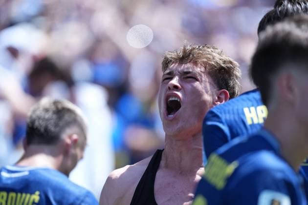 FIFA World Cup, WM, Weltmeisterschaft, Fussball 26 Group B - Bosnia and Herzegovina vs Qatar SEATTLE, WASHINGTON - JUNE 24: Edin Mahmutovic 26 of Bosnia and Herzegovina celebrates after the match during the FIFA World Cup 2026 Group B match between Bosnia and Herzegovina and Qatar at Seattle Stadium on June 24, 2026 in Seattle, Washington. photo by Mohamed Gamal JNA Press SEATTLE United States of America Copyright: x xMohamedxGamalxTageldinx xJNAxPressx