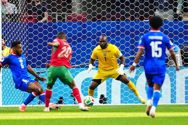 Morocco v Haiti - FIFA World Cup, WM, Weltmeisterschaft, Fussball 2026 - Group C ATLANTA, USA - JUNE 24: Johny Placide (1) of Haiti in action during 2026 FIFA World Cup First Stage Group C match between Morocco and Haiti at Mercedes-Benz Stadium (Atlanta Stadium) in Atlanta, Georgia, United States on June 24, 2026. Evrim Aydin Anadolu Georgia United States. Editorial use only. Please get in touch for any other usage.  Copyright: x2026xAnadoluxEvrimxAydinx
