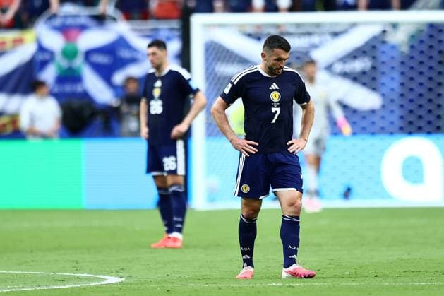John McGinn of Scotland dejected Scotland v Brazil, 2026 FIFA World Cup, WM, Weltmeisterschaft, Fussball Group C, Football, Miami Stadium, Miami, Florida, USA - 24 Jun 2026Miami Miami Stadium Florida (FL) United States of America EDITORIAL USE ONLY No use with unauthorised audio, video, data, fixture lists, club league logos or live services. Online in-match use limited to 120 images, no video emulation. No use in betting, games or single club league player publications.  Copyright: xMichaelxZemanek Shutterstockx 16956031av