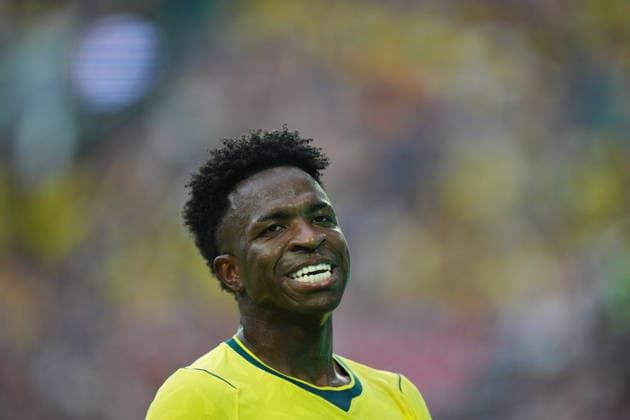 Scotland v Brazil - FIFA World Cup, WM, Weltmeisterschaft, Fussball 2026 - Group C FLORIDA, USA - JUNE 24: Vinicius Junior of Brazil reacts during the 2026 FIFA World Cup First Stage Group C match between Scotland and Brazil at the Hard Rock Stadium (Miami Stadium) in Miami Gardens, Florida, United States on June 24, 2026. Jose Hernandez Anadolu Florida United States. Editorial use only. Please get in touch for any other usage.  Copyright: x2026xAnadoluxJosexHernandezx
