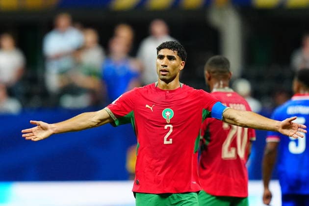 Morocco v Haiti - FIFA World Cup, WM, Weltmeisterschaft, Fussball 2026 - Group C ATLANTA, USA - JUNE 24: Achraf Hakimi (L) of Morocco celebrates after scoring a goal during 2026 FIFA World Cup First Stage Group C match between Morocco and Haiti at Mercedes-Benz Stadium (Atlanta Stadium) in Atlanta, Georgia, United States on June 24, 2026. Evrim Aydin Anadolu Georgia United States. Editorial use only. Please get in touch for any other usage.  Copyright: x2026xAnadoluxEvrimxAydinx