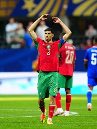 Morocco v Haiti - FIFA World Cup, WM, Weltmeisterschaft, Fussball 2026 - Group C ATLANTA, USA - JUNE 24: Achraf Hakimi (L) of Morocco celebrates after scoring a goal during 2026 FIFA World Cup First Stage Group C match between Morocco and Haiti at Mercedes-Benz Stadium (Atlanta Stadium) in Atlanta, Georgia, United States on June 24, 2026. Evrim Aydin Anadolu Georgia United States. Editorial use only. Please get in touch for any other usage.  Copyright: x2026xAnadoluxEvrimxAydinx