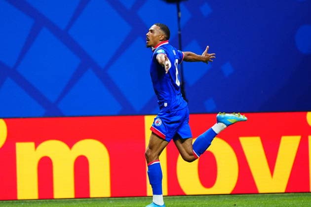 Morocco v Haiti - FIFA World Cup, WM, Weltmeisterschaft, Fussball 2026 - Group C ATLANTA, USA - JUNE 24: Wilson Isidor of Haiti celebrates after scoring a goal during 2026 FIFA World Cup First Stage Group C match between Morocco and Haiti at Mercedes-Benz Stadium (Atlanta Stadium) in Atlanta, Georgia, United States on June 24, 2026. Evrim Aydin Anadolu Georgia United States. Editorial use only. Please get in touch for any other usage.  Copyright: x2026xAnadoluxEvrimxAydinx