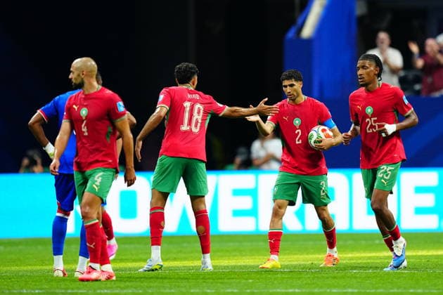 Morocco v Haiti - FIFA World Cup, WM, Weltmeisterschaft, Fussball 2026 - Group C ATLANTA, USA - JUNE 24: Achraf Hakimi of Morocco celebrates after scoring a goal during 2026 FIFA World Cup First Stage Group C match between Morocco and Haiti at Mercedes-Benz Stadium (Atlanta Stadium) in Atlanta, Georgia, United States on June 24, 2026. Evrim Aydin Anadolu Georgia United States. Editorial use only. Please get in touch for any other usage.  Copyright: x2026xAnadoluxEvrimxAydinx
