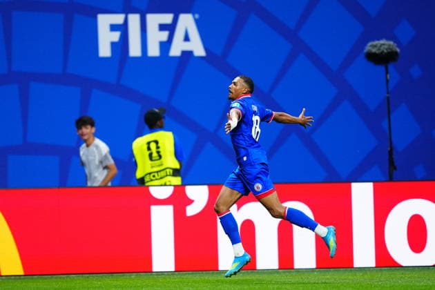 Morocco v Haiti - FIFA World Cup, WM, Weltmeisterschaft, Fussball 2026 - Group C ATLANTA, USA - JUNE 24: Wilson Isidor of Haiti celebrates after scoring a goal during 2026 FIFA World Cup First Stage Group C match between Morocco and Haiti at Mercedes-Benz Stadium (Atlanta Stadium) in Atlanta, Georgia, United States on June 24, 2026. Evrim Aydin Anadolu Georgia United States. Editorial use only. Please get in touch for any other usage.  Copyright: x2026xAnadoluxEvrimxAydinx