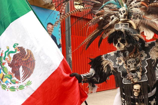 FIFA World Cup, WM, Weltmeisterschaft, Fussball 2026 - Group A - Czechia vs Mexico A fan of Mexico poses before the FIFA World Cup 2026 Group A match Czechia against Mexico in Mexico City, Mexico, 24 June 2026. MEXICO CITY Mexico  Copyright: xMARIOxGUZMANx