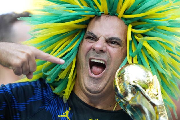 A fan of Brazil poses during the FIFA World Cup, WM, Weltmeisterschaft, Fussball 2026 group stage match Scotland against Brazil at Hard Rock Stadium in Miami, United States, 24 June 2026. FIFA World Cup 2026 - Group C - Scotland vs. Brazil !ACHTUNG: NUR REDAKTIONELLE NUTZUNG!  Copyright: xAlbertoxBoalx GR4034 20260624-55020699363_1