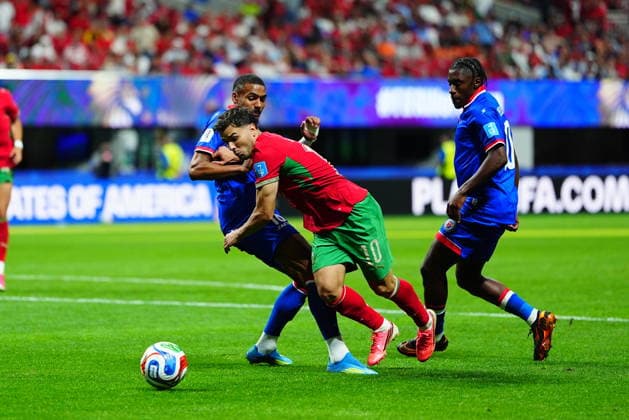 Morocco v Haiti - FIFA World Cup, WM, Weltmeisterschaft, Fussball 2026 - Group C ATLANTA, USA - JUNE 24: Brahim Diaz (10) of Morocco in action during 2026 FIFA World Cup First Stage Group C match between Morocco and Haiti at Mercedes-Benz Stadium (Atlanta Stadium) in Atlanta, Georgia, United States on June 24, 2026. Evrim Aydin Anadolu Georgia United States. Editorial use only. Please get in touch for any other usage.  Copyright: x2026xAnadoluxEvrimxAydinx