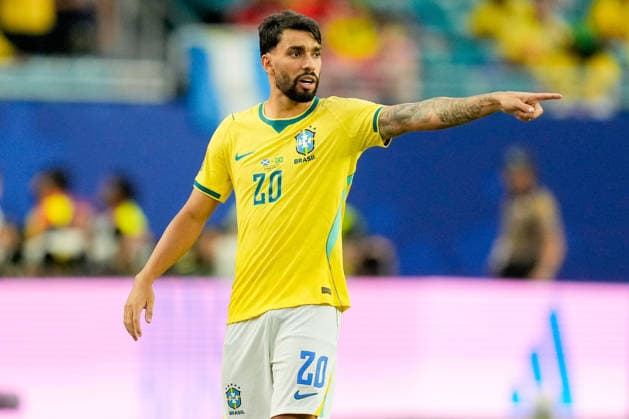 Lucas Paqueta (Brazil) gestures during the FIFA World Cup, WM, Weltmeisterschaft, Fussball 2026 Group C match between Scotland and Brazil at Miami Stadium on June 24, 2026 in Miami, United States. (Photo by Alex Gottschalk DeFodi Images) - *** Lucas Paquetá of Brazil gestures during the 2026 FIFA World Cup Group C match between Scotland and Brazil at Miami Stadium on June 24, 2026, in Miami, United States. Photo by Alex Gottschalk, DeFodi Images