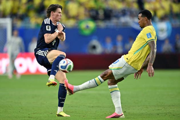 Gc Miami (Stati Uniti) 25 06 2026 - Mondiali di Calcio 2026 Scozia-Brasile foto Giacomo Cosua Image nella foto: Scott McTominay-Gabriel Magalhaes 