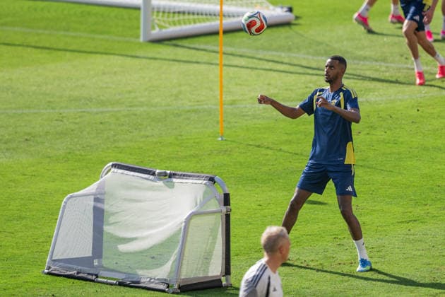 260624 Alexander Isak of the Swedish national football team at a training session during day 14 of the FIFA World Cup, WM, Weltmeisterschaft, Fussball 2026 on June 24, 2026 in Dallas. Photo: Petter Arvidson BILDBYRAN kod PA PA1256 fotboll football soccer fotball vm fotbolls-vm fotball-vm fotbolls-vm 2026 fifa world cup 2026 träning practice training sverige sweden sverige a day 14 bbeng *** 260624 Alexander Isak of the Swedish national soccer team at a training session on Day 14 of the 2026 FIFA World Cup on June 24, 2026 in Dallas. Photo by Petter Arvidson, BILDBYRAN. Code: PA PA1256. soccer, football, fotball, World Cup, FIFA World Cup 2026, training, Sweden, Sweden A, day 14 bbeng  Copyright: PETTERxARVIDSON BB260624PA098
