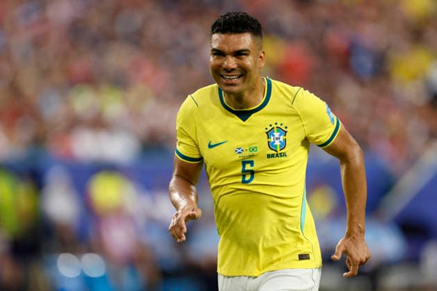 Scotland v Brazil: Group C - FIFA World Cup, WM, Weltmeisterschaft, Fussball 2026 Casemiro of Brazil celebrates 3rd goal during the FIFA World Cup 2026 Group C match between Scotland and Brazil at Miami Stadium on June 24, 2026 in Miami, United States. Miami Gardens Miami Stadium FL United States Copyright: xAllstarxPicturexLibraryxLtdx