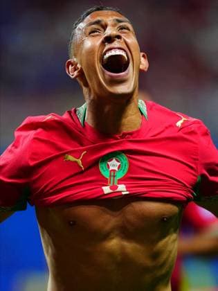 Morocco v Haiti - FIFA World Cup, WM, Weltmeisterschaft, Fussball 2026 - Group C ATLANTA, USA - JUNE 24: Soufiane Rahimi (9) of Morocco celebrates after scoring a goal during 2026 FIFA World Cup First Stage Group C match between Morocco and Haiti at Mercedes-Benz Stadium (Atlanta Stadium) in Atlanta, Georgia, United States on June 24, 2026. Evrim Aydin Anadolu Georgia United States. Editorial use only. Please get in touch for any other usage.  Copyright: x2026xAnadoluxEvrimxAydinx