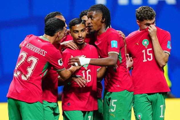 Morocco v Haiti - FIFA World Cup, WM, Weltmeisterschaft, Fussball 2026 - Group C ATLANTA, USA - JUNE 24: Gassime Yassine (16) of Morocco celebrates after scoring a goal during 2026 FIFA World Cup First Stage Group C match between Morocco and Haiti at Mercedes-Benz Stadium (Atlanta Stadium) in Atlanta, Georgia, United States on June 24, 2026. Evrim Aydin Anadolu Georgia United States. Editorial use only. Please get in touch for any other usage.  Copyright: x2026xAnadoluxEvrimxAydinx