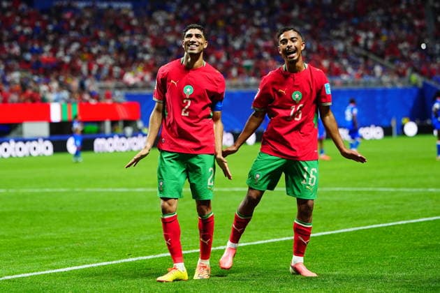 Morocco v Haiti - FIFA World Cup, WM, Weltmeisterschaft, Fussball 2026 - Group C ATLANTA, USA - JUNE 24: Gassime Yassine (16) of Morocco celebrates after scoring a goal during 2026 FIFA World Cup First Stage Group C match between Morocco and Haiti at Mercedes-Benz Stadium (Atlanta Stadium) in Atlanta, Georgia, United States on June 24, 2026. Evrim Aydin Anadolu Georgia United States. Editorial use only. Please get in touch for any other usage.  Copyright: x2026xAnadoluxEvrimxAydinx
