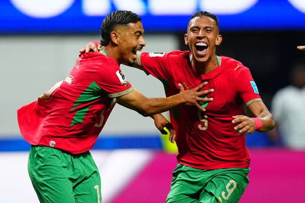 Morocco v Haiti - FIFA World Cup, WM, Weltmeisterschaft, Fussball 2026 - Group C ATLANTA, USA - JUNE 24: Gassime Yassine (16) of Morocco celebrates after scoring a goal during 2026 FIFA World Cup First Stage Group C match between Morocco and Haiti at Mercedes-Benz Stadium (Atlanta Stadium) in Atlanta, Georgia, United States on June 24, 2026. Evrim Aydin Anadolu Georgia United States. Editorial use only. Please get in touch for any other usage.  Copyright: x2026xAnadoluxEvrimxAydinx