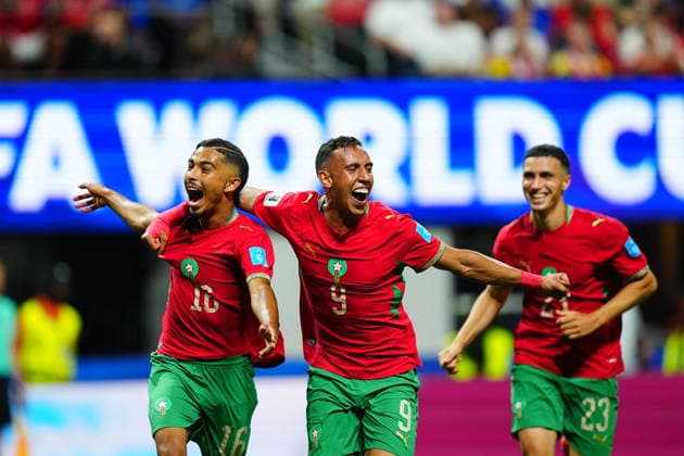 Morocco v Haiti - FIFA World Cup, WM, Weltmeisterschaft, Fussball 2026 - Group C ATLANTA, USA - JUNE 24: Gassime Yassine (16) of Morocco celebrates after scoring a goal during 2026 FIFA World Cup First Stage Group C match between Morocco and Haiti at Mercedes-Benz Stadium (Atlanta Stadium) in Atlanta, Georgia, United States on June 24, 2026. Evrim Aydin Anadolu Georgia United States. Editorial use only. Please get in touch for any other usage.  Copyright: x2026xAnadoluxEvrimxAydinx