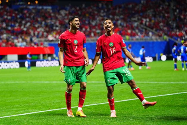 Morocco v Haiti - FIFA World Cup, WM, Weltmeisterschaft, Fussball 2026 - Group C ATLANTA, USA - JUNE 24: Gassime Yassine (16) of Morocco celebrates after scoring a goal during 2026 FIFA World Cup First Stage Group C match between Morocco and Haiti at Mercedes-Benz Stadium (Atlanta Stadium) in Atlanta, Georgia, United States on June 24, 2026. Evrim Aydin Anadolu Georgia United States. Editorial use only. Please get in touch for any other usage.  Copyright: x2026xAnadoluxEvrimxAydinx