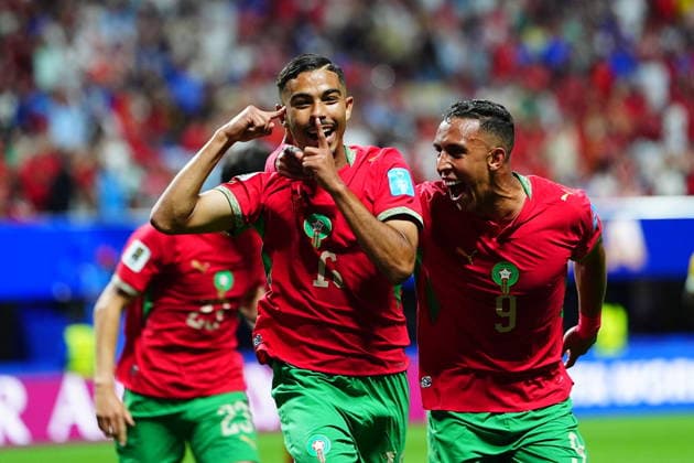 Morocco v Haiti - FIFA World Cup, WM, Weltmeisterschaft, Fussball 2026 - Group C ATLANTA, USA - JUNE 24: Gassime Yassine (16) of Morocco celebrates after scoring a goal during 2026 FIFA World Cup First Stage Group C match between Morocco and Haiti at Mercedes-Benz Stadium (Atlanta Stadium) in Atlanta, Georgia, United States on June 24, 2026. Evrim Aydin Anadolu Georgia United States. Editorial use only. Please get in touch for any other usage.  Copyright: x2026xAnadoluxEvrimxAydinx