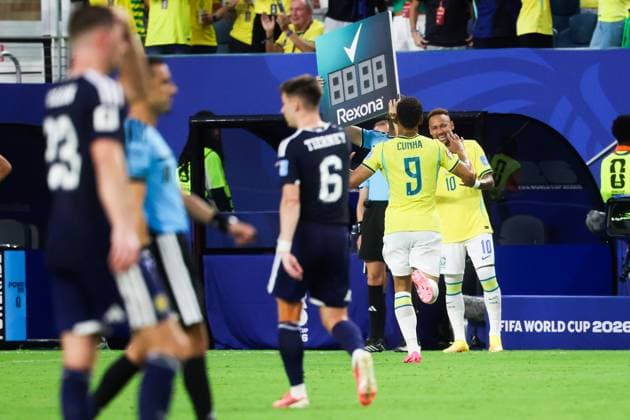 RECORD DATE NOT STATED FIFA World Cup, WM, Weltmeisterschaft, Fussball 2026 - Group C - Scotland v Brazil Neymar Jr. player of Brazil during the match between Scotland and Brazil in the third round of Group C of the 2026 FIFA World Cup group stage at Miami Stadium, in Florida, United States, on Wednesday, June 24, 2026.(Foto: William Volcov Brazil Photo Press IMAGO) Sports Miami FL United States of America Copyright: xWILLIAMxVOLCOVx