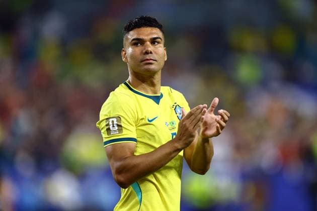 Casemiro of Brazil at full time Scotland v Brazil, 2026 FIFA World Cup, WM, Weltmeisterschaft, Fussball Group C, Football, Miami Stadium, Miami, Florida, USA - 24 Jun 2026Miami Miami Stadium Florida (FL) United States of America EDITORIAL USE ONLY No use with unauthorised audio, video, data, fixture lists, club league logos or live services. Online in-match use limited to 120 images, no video emulation. No use in betting, games or single club league player publications.  Copyright: xMichaelxZemanek Shutterstockx 16956031dg