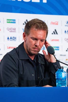 FIFA Fussball Weltmeisterschaft 2026, Gruppe E, Spiel 3, Ecuador vs Deutschand, 24.06.2026, Metlife-Stadion in New Jersey Pressekonferenz vor dem Spiel mit Julian Nagelsmann (Deutschland) und Deniz Undav (Deutschland) *** 2026 FIFA World Cup, Group E, Match 3, Ecuador vs. Germany, June 24, 2026, MetLife Stadium in New Jersey. Pre-match press conference with Julian Nagelsmann (Germany) and Deniz Undav (Germany) Copyright: xBahhoxKarax