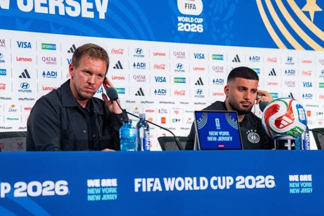 FIFA Fussball Weltmeisterschaft 2026, Gruppe E, Spiel 3, Ecuador vs Deutschand, 24.06.2026, Metlife-Stadion in New Jersey Pressekonferenz vor dem Spiel mit Julian Nagelsmann (Deutschland) und Deniz Undav (Deutschland) *** 2026 FIFA World Cup, Group E, Match 3, Ecuador vs. Germany, June 24, 2026, MetLife Stadium in New Jersey. Pre-match press conference with Julian Nagelsmann (Germany) and Deniz Undav (Germany) Copyright: xBahhoxKarax