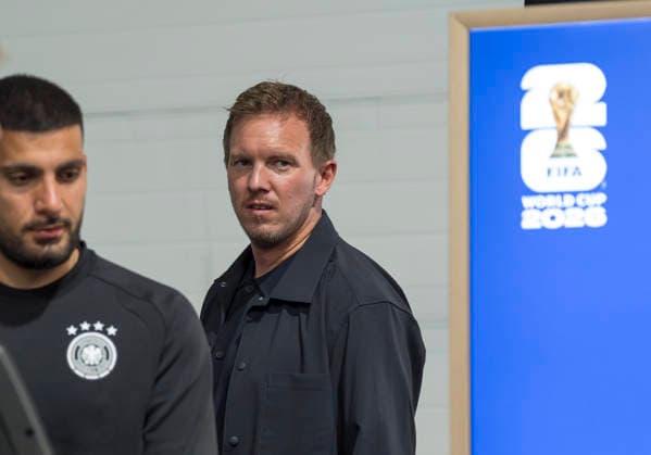 FIFA World Cup, WM, Weltmeisterschaft, Fussball 2026: Julian Nagelsmann (Germany, Coach) bei der Pressekonferenz vor dem dritten WM-Gruppenspiel Ecuador - Deutschland in New York New Jersey Stadium in East Rutherford, New Jersey, USA. 24.06.2026 *** 2026 FIFA World Cup: Julian Nagelsmann, Germany s coach, at the press conference ahead of the third World Cup group stage match between Ecuador and Germany at New Jersey Stadium in East Rutherford, New Jersey, USA, June 24, 2026 Copyright: HMBxMedia xMarcoxBader