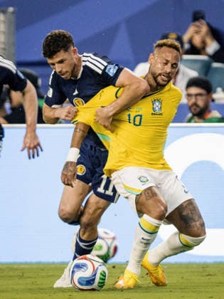 Scotland vs. Brazil MIAMI, FL - 24.06.2026: SCOTLAND VS. BRAZIL - Neymar Junior of Brazil during the match between Scotland and Brazil in the third round of the group stage of the 2026 World Cup, held at Hard Rock Stadium in Miami, United States. (Photo: Marcelo Machado de Melo Fotoarena) x2969665x  MarceloxMachadoxdexMelo