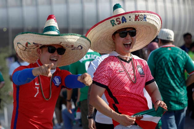 June 24, 2026, Guadalupe, Nuevo Leon, Mexico: Korean fans outside the stadium before the match between South Africa and Korea Republic for the 3rd round of the group A of the FIFA World Cup, WM, Weltmeisterschaft, Fussball 2026, at Monterrey Stadium. Guadalupe Mexico - ZUMAo125 20260624_zip_o125_002 Copyright: xAntonioxOjedax