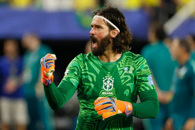 Scotland v Brazil: Group C - FIFA World Cup, WM, Weltmeisterschaft, Fussball 2026 Alisson Becker, Goalkeeper of Brazil celebrates after winning the FIFA World Cup 2026 Group C match between Scotland and Brazil at Miami Stadium on June 24, 2026 in Miami, United States. Miami Gardens Miami Stadium FL United States Copyright: xAllstarxPicturexLibraryxLtdx
