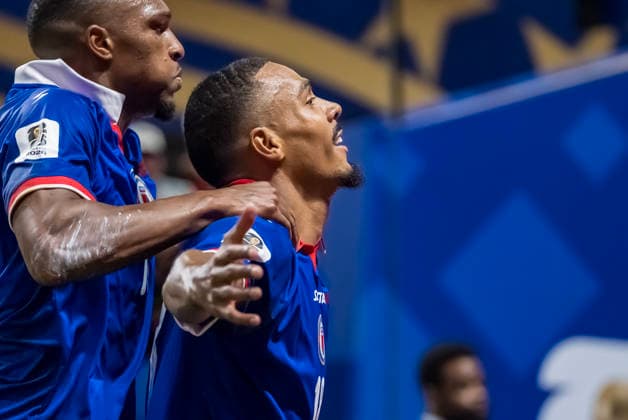 June 24, 2026, Atlanta, Georgia, USA: Haiti forward Wilson Isidor (18) celebrates after scoring a goal against Morocco during their World Cup: First Stage Group C match at Atlanta Stadium in ATLANTA, Georgia. Morocco wins the match, 4:2. Atlanta USA - ZUMAa161 20260624_aaa_a161_023 Copyright: xWalterxArcex xGMGx