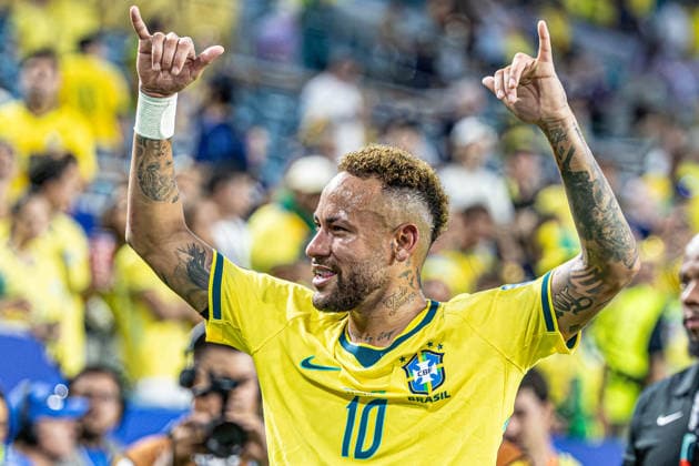 Scotland vs. Brazil MIAMI, FL - 24.06.2026: SCOTLAND VS. BRAZIL - Neymar during the match between Brazil and Scotland, valid for the group stage of the 2026 FIFA World Cup, WM, Weltmeisterschaft, Fussball held at Hard Rock Stadium, in Miami Gardens, Florida, United States, this Wednesday (24). (Photo: Danilo Fernandes Fotoarena) x2969668x  DaniloxFernandes