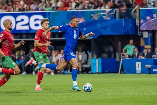June 24, 2026, Atlanta, Georgia, USA: Haiti forward Wilson Isidor (18) plays against Morocco during their World Cup: First Stage Group C match at Atlanta Stadium in Atlanta, Georgia. Atlanta USA - ZUMAa161 20260624_aaa_a161_034 Copyright: xWalterxArcex xGMGx