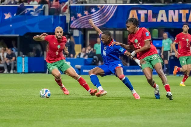 June 24, 2026, Atlanta, Georgia, USA: Haiti forward Lenny Joseph (16) plays against Morocco during their World Cup: First Stage Group C match at Atlanta Stadium in Atlanta, Georgia. Atlanta USA - ZUMAa161 20260624_aaa_a161_035 Copyright: xWalterxArcex xGMGx