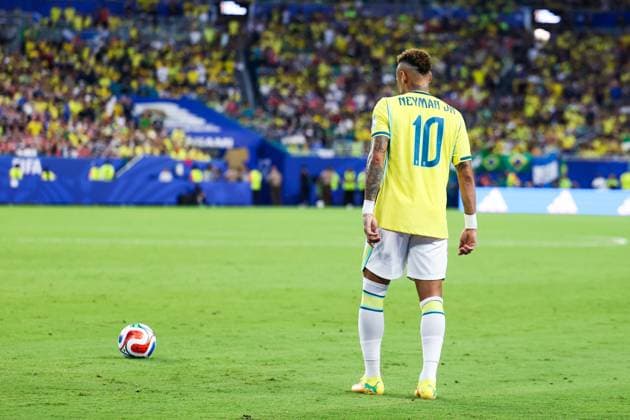 RECORD DATE NOT STATED FIFA World Cup, WM, Weltmeisterschaft, Fussball 2026 - Group C - Scotland v Brazil Neymar Jr. player of Brazil during the match between Scotland and Brazil in the third round of Group C of the 2026 FIFA World Cup group stage at Miami Stadium, in Florida, United States, on Wednesday, June 24, 2026.(Foto: Vanessa Carvalho Brazil Photo Press IMAGO) Sports %G Copyright: xVanessaxCarvalhox