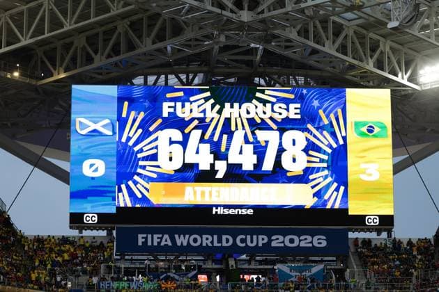 RECORD DATE NOT STATED FIFA World Cup, WM, Weltmeisterschaft, Fussball 2026 - Group C - Scotland v Brazil More than 60,000 fans attended the match between Scotland and Brazil in the third round of Group C of the 2026 FIFA World Cup group stage at Miami Stadium, in Florida, United States, on Wednesday, June 24, 2026.(Foto: Vanessa Carvalho Brazil Photo Press IMAGO) Sports %G Copyright: xVanessaxCarvalhox