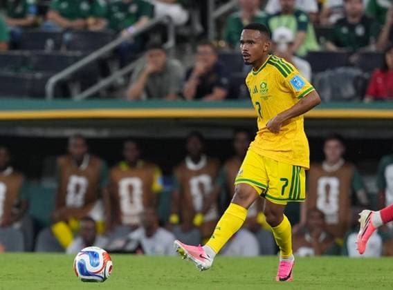 South Africa v South Korea - FIFA World Cup, WM, Weltmeisterschaft, Fussball 2026 - Group A MONTERREY, MEXICO - JUNE 24: Oswin Appollis (7) of South Africa in action during the 2026 FIFA World Cup First Stage Group A match between South Africa and South Korea at Estadio BBVA (Monterrey Stadium) in Monterrey, Mexico on June 24, 2026. Juancho Torres Anadolu Nuevo Leon Mexico. Editorial use only. Please get in touch for any other usage.  Copyright: x2026xAnadoluxJuanchoxTorresx
