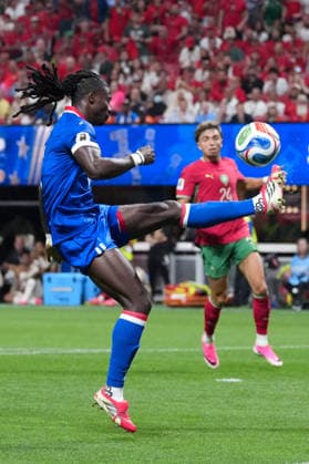 Jean-Ricner Bellegarde of Haiti controls the ball during a FIFA Men’s World Cup 2026 Group Stage football match between Morocco and Haiti at Atlanta Stadium, in Atlanta June 24th 2026 (Photo by Alexandra Fechete SPP)  Copyright: xAlexandraxFechete SPPx Sportspressphoto_SPR175975